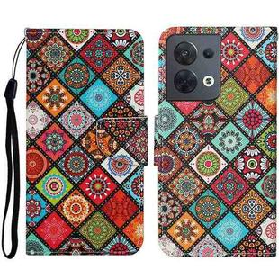 For OPPO Reno8 Colored Drawing Pattern Leather Phone Case(Ethnic Style)