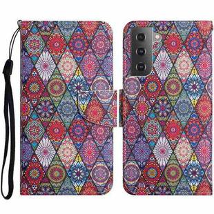 For Samsung Galaxy S23 5G Colored Drawing Pattern Leather Phone Case(Diamond Kaleidoscope)