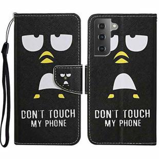 For Samsung Galaxy S23+ 5G Colored Drawing Pattern Leather Phone Case(Penguin)