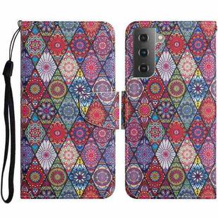 For Samsung Galaxy S23+ 5G Colored Drawing Pattern Leather Phone Case(Diamond Kaleidoscope)