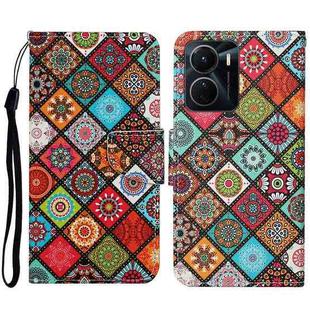 For vivo Y16 Colored Drawing Pattern Leather Phone Case(Ethnic Style)