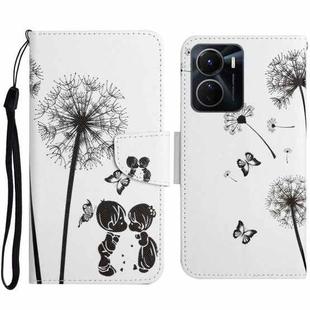 For vivo Y16 Colored Drawing Pattern Leather Phone Case(Dandelion)