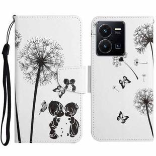 For vivo Y22s Colored Drawing Pattern Leather Phone Case(Dandelion)