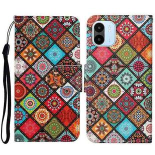 For Xiaomi Redmi A1 Colored Drawing Pattern Leather Phone Case(Ethnic Style)