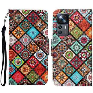 For Xiaomi 12T / 12T Pro / Redmi K50 Ultra Colored Drawing Pattern Leather Phone Case(Ethnic Style)