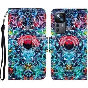 For Xiaomi 12T / 12T Pro / Redmi K50 Ultra Colored Drawing Pattern Leather Phone Case(Mandala)