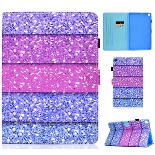 For Galaxy Tab S6 Lite Sewing Thread Horizontal Painted Flat Leather Case with Pen Cover & Anti Skid Strip & Card Slot & Holder(Color Quicksand)