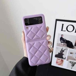 For Samsung Galaxy Z Flip3 5G Diamond Pattern Fold Protective Phone Case(Purple)