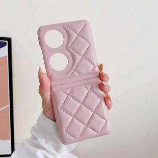 For Huawei P50 Pokcet Diamond Pattern Fold Protective Phone Case(Pink)