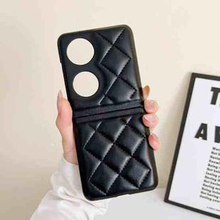 For Huawei P50 Pokcet Diamond Pattern Fold Protective Phone Case(Black)