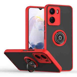 For vivo Y16 Q Shadow 1 Series TPU + PC Phone Case with Ring(Red)