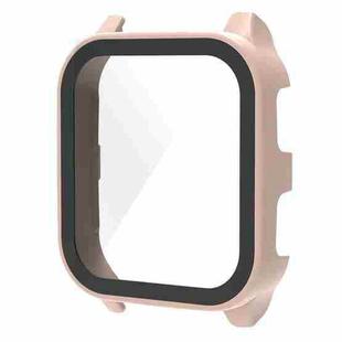 For Garmin Venu Sq2 PC + 9H Tempered Glass Integrated Protective Watch Case(Pink)