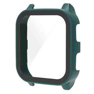 For Garmin Venu Sq2 PC + 9H Tempered Glass Integrated Protective Watch Case(Pine Green)