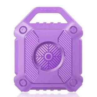 For AirTag TPU Black Shark Shockproof Protective Case(Purple)