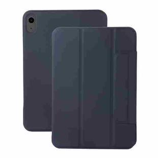 For iPad 10th Gen 10.9 2022 3-fold Magnetic Buckle Leather Smart Tablet Case(Dark Blue)