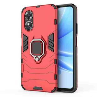 For OPPO A17 Magnetic Ring Holder PC + TPU Phone Case(Red)
