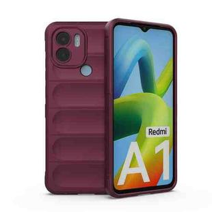 For Xiaomi Redmi A1+ 4G Global Magic Shield TPU + Flannel Phone Case(Wine Red)