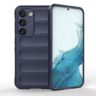 For Samsung Galaxy S23 5G Magic Shield TPU + Flannel Phone Case(Dark Blue)