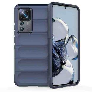 For Xiaomi 12T Pro Magic Shield TPU + Flannel Phone Case(Dark Blue)