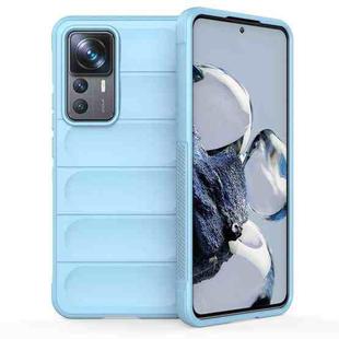 For Xiaomi 12T Pro Magic Shield TPU + Flannel Phone Case(Light Blue)
