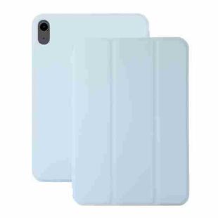 For iPad 10th Gen 10.9 2022 3-fold Magnetic Leather Smart Tablet Case(White Ice Blue)