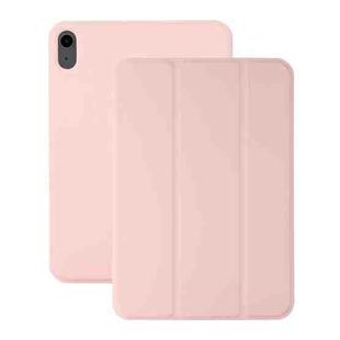 For iPad 10th Gen 10.9 2022 3-fold Magnetic Leather Smart Tablet Case(Pink)