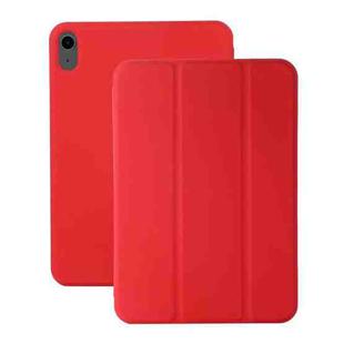For iPad 10th Gen 10.9 2022 3-fold Magnetic Leather Smart Tablet Case(Red)