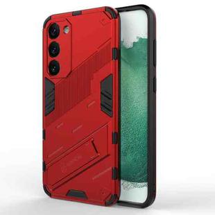 For Samsung Galaxy S23+ 5G Punk Armor 2 in 1 PC + TPU Shockproof Phone Case with Invisible Holder(Red)