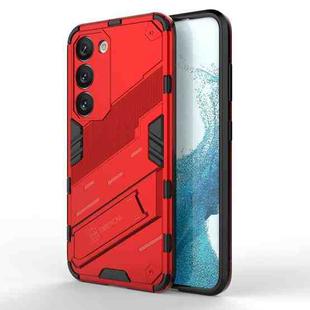 For Samsung Galaxy S23 5G Punk Armor 2 in 1 PC + TPU Shockproof Phone Case with Invisible Holder(Red)