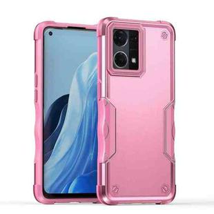For OPPO Reno7 4G Non-slip Shockproof Armor Phone Case(Pink)