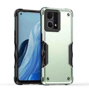 For OPPO Reno7 4G Non-slip Shockproof Armor Phone Case(Green)