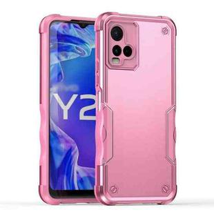 For vivo Y21 / Y21s / Y33 Non-slip Shockproof Armor Phone Case(Pink)