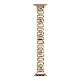 U-chain Metal Watch Band For Apple Watch Ultra 49mm / Series 8&7 45mm / SE 2&6&SE&5&4 44mm / 3&2&1 42mm(Rose Gold)
