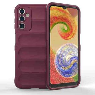 For Samsung Galaxy A14 5G Magic Shield TPU + Flannel Phone Case(Wine Red)