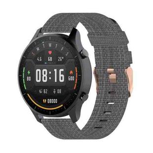 For Xiaomi Watch Color 22mm Nylon Denim Wrist Strap Watchband(Dark Gray)