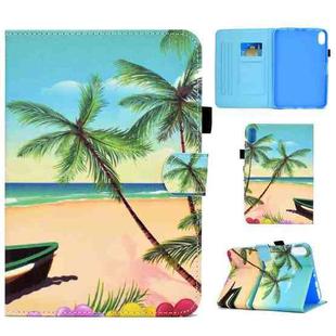 For iPad 10th Gen 10.9 2022 Colored Drawing Stitching Smart Leather Tablet Case(Sandbeach)