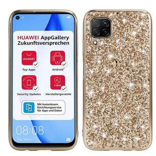 For Huawei P40 Lite Glitter Powder Shockproof TPU Protective Case(Gold)