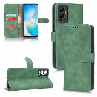 For Infinix Hot 12 Skin Feel Magnetic Flip Leather Phone Case(Green)