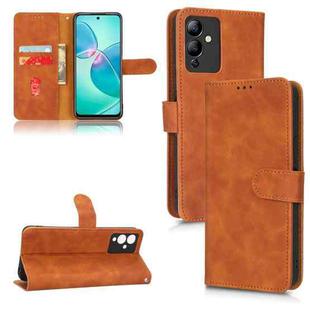 For Infinix Hot 12i Skin Feel Magnetic Flip Leather Phone Case(Brown)
