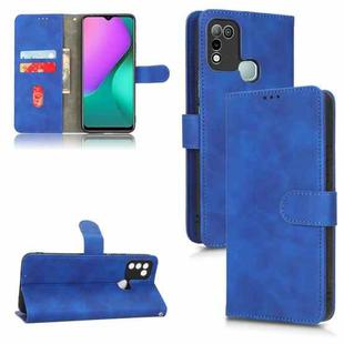 For Infinix Hot 10 Play Skin Feel Magnetic Flip Leather Phone Case(Blue)