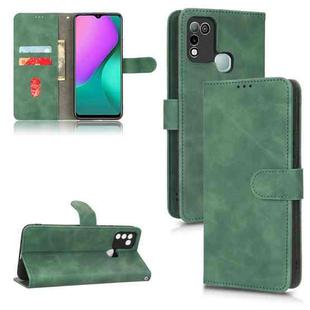 For Infinix Hot 10 Play Skin Feel Magnetic Flip Leather Phone Case(Green)