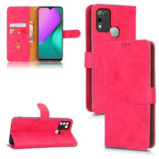 For Infinix Hot 10 Play Skin Feel Magnetic Flip Leather Phone Case(Rose Red)