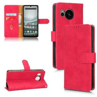 For Sharp Aquos Sense 7 Plus Skin Feel Magnetic Flip Leather Phone Case(Rose Red)