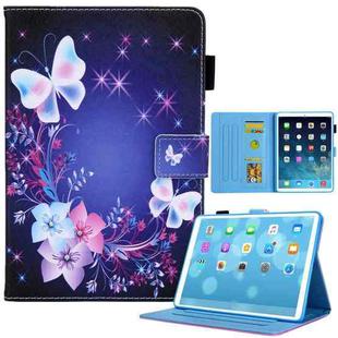 For iPad 10th Gen 10.9 2022 Colored Drawing Leather Smart Tablet Case(Dual Colorful Butterflies)