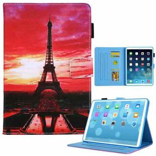 For iPad 10th Gen 10.9 2022 Colored Drawing Leather Smart Tablet Case(Evening Tower)