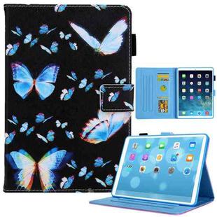 For iPad 10th Gen 10.9 2022 Colored Drawing Leather Smart Tablet Case(Dream Blue Butterfly)