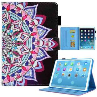 For iPad 10th Gen 10.9 2022 Colored Drawing Leather Smart Tablet Case(National Flower)