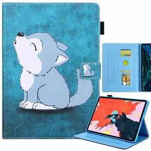 For iPad 10th Gen 10.9 2022 Colored Drawing Leather Smart Tablet Case(Cute Wolf)