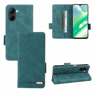 For Realme C33 Magnetic Clasp Leather Phone Case(Green)