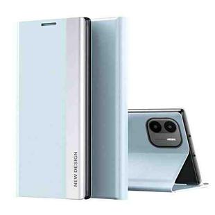 For Xiaomi Redmi A1 Side Electroplated Magnetic Leather Phone Case(Light Blue)
